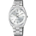 Reloj de cristal tallado Q&amp;Q de Citizen QB78-201 – Plata
